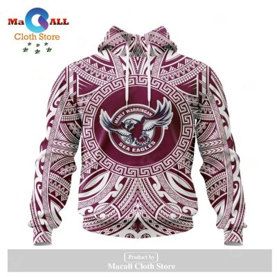 Personalized NRL Manly Warringah Sea Eagles Polynesian Concept Kits Hoodie Sweatshirt 3D LIMITED EDITION -soulcals