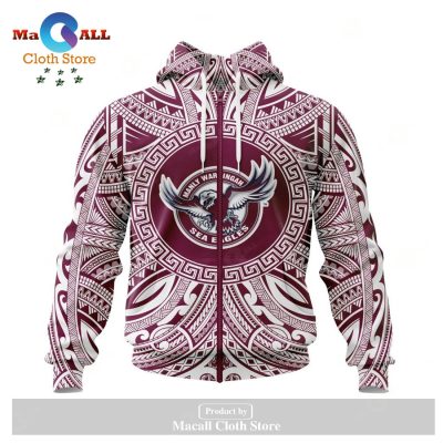 Personalized NRL Manly Warringah Sea Eagles Polynesian Concept Kits Hoodie Sweatshirt 3D LIMITED EDITION -soulcals
