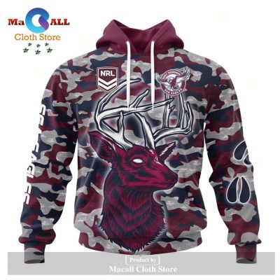 Personalized NRL Manly Warringah Sea Eagles Special Camo Deer Hunting Hoodie Sweatshirt 3D LIMITED EDITION -soulcals