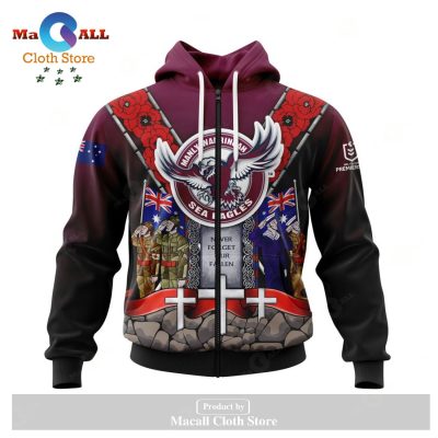 Personalized NRL Manly Warringah Sea Eagles - Specialized Anzac Jersey Concepts Hoodie Sweatshirt 3D LIMITED EDITION -soulcals