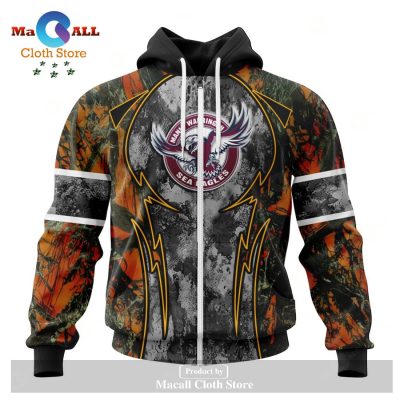 Personalized NRL Manly Warringah Sea Eagles - Specialized Design Wih Camo Concepts For Hungting In Forest Hoodie Sweatshirt 3D LIMITED EDITION -soulcals