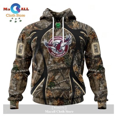 Personalized NRL Manly Warringah Sea Eagles - Specialized Hunting Camo Hoodie Sweatshirt 3D LIMITED EDITION -soulcals