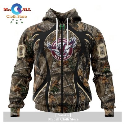 Personalized NRL Manly Warringah Sea Eagles - Specialized Hunting Camo Hoodie Sweatshirt 3D LIMITED EDITION -soulcals