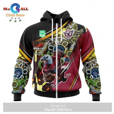 Personalized NRL Manly Warringah Sea Eagles - Specialized Indigenous Concept With Team Mascot Hoodie Sweatshirt 3D LIMITED EDITION -soulcals