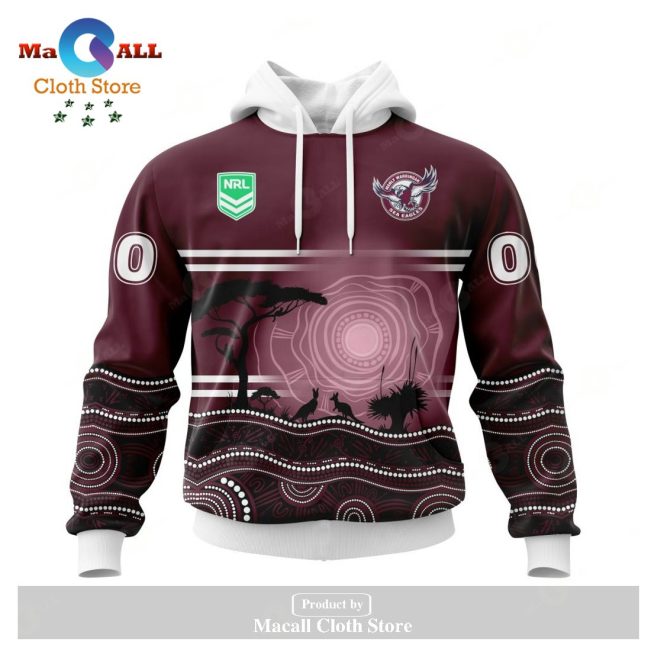 Personalized NRL Manly Warringah Sea Eagles - Specialized Jersey With Beautiful Australia Nature Hoodie Sweatshirt 3D LIMITED EDITION -soulcals
