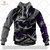 Personalized Nrl Melbourne Storm Metal Skull Hoodie Sweatshirt 3d My Friends! - demo10
