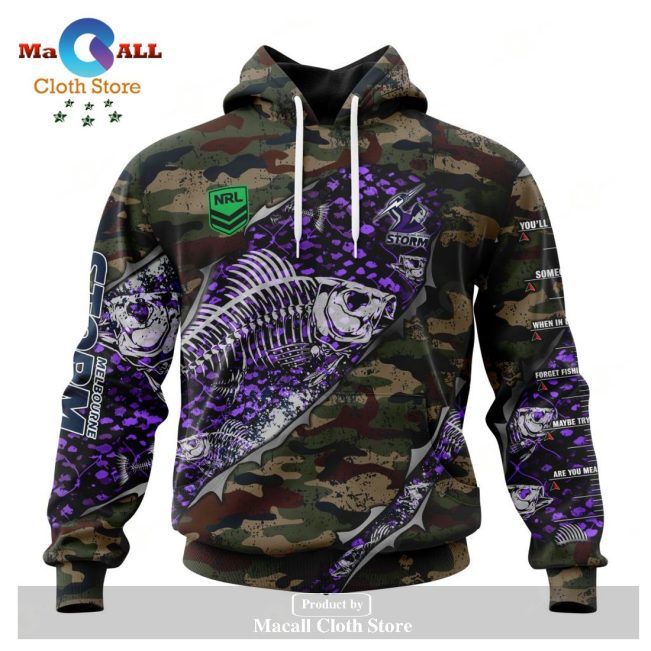 Personalized NRL Melbourne Storm Special Camo Fishing Hoodie Sweatshirt 3D LIMITED EDITION -soulcals