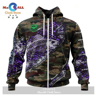Personalized NRL Melbourne Storm Special Camo Fishing Hoodie Sweatshirt 3D LIMITED EDITION -soulcals