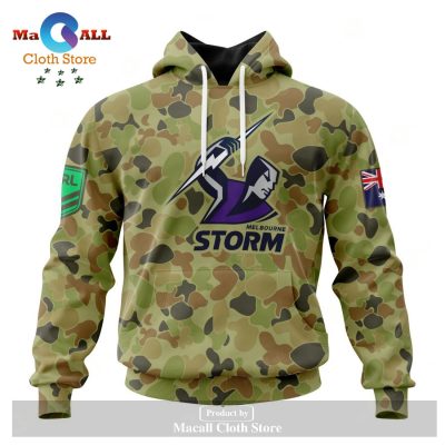Personalized NRL Melbourne Storm Special Military Camo Kits Hoodie Sweatshirt 3D LIMITED EDITION -soulcals