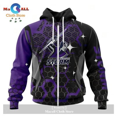 Personalized NRL Melbourne Storm - Specialized Design With MotoCross Syle Hoodie Sweatshirt 3D LIMITED EDITION -soulcals