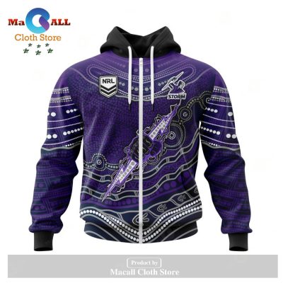 Personalized NRL Melbourne Storm - Specialized Indigenous Concept With Team Mascot Hoodie Sweatshirt 3D LIMITED EDITION -soulcals