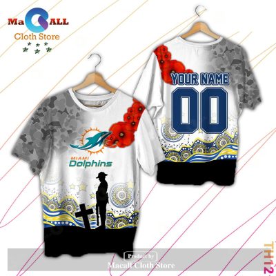 Personalized NRL Miami Dolphins Anzac Day Hoodie Sweatshirt 3D LIMITED EDITION -soulcals