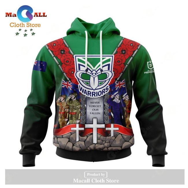 Personalized NRL New Zealand Warriors - Specialized Anzac Jersey Concepts Hoodie Sweatshirt 3D LIMITED EDITION -soulcals