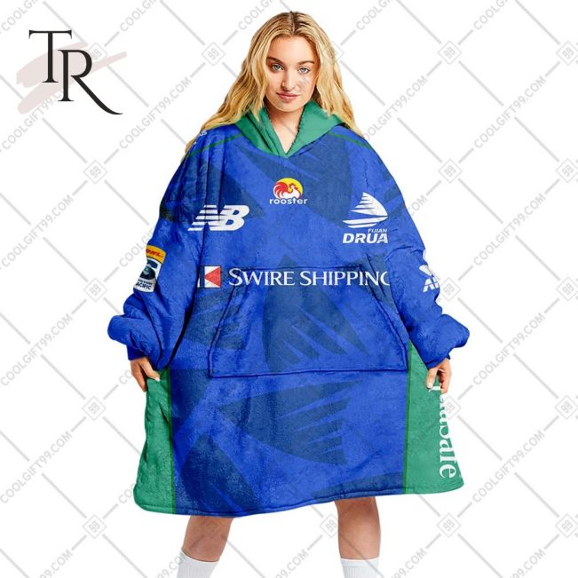 Personalized Super Rugby Fijian Drua Jersey Oodie, Flanket, Blanket Hoodie, Snuggie - soulcals