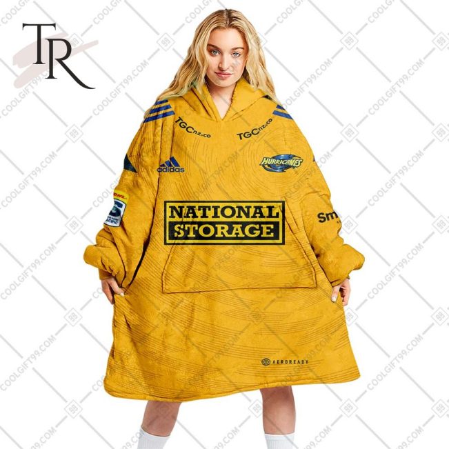 Personalized Super Rugby Hurricanes Jersey Oodie, Flanket, Blanket Hoodie, Snuggie - soulcals