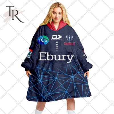 Personalized Super Rugby Melbourne Rebels Jersey Oodie, Flanket, Blanket Hoodie, Snuggie - soulcals