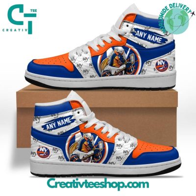 NHL New York Islanders Special Team Mascot Design Air Jordan 1 Sneaker - soulcals.com