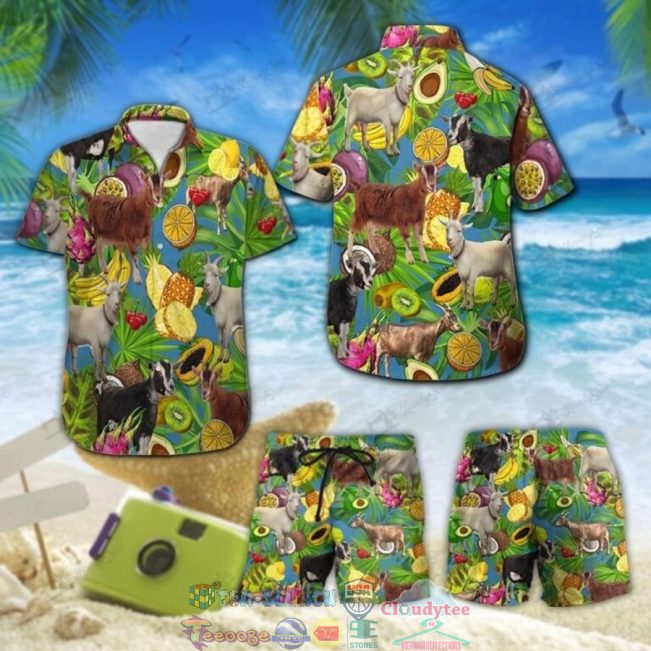 Goat Tropical Fruits Hawaiian Shirt And Shorts - Hot Sale 2025