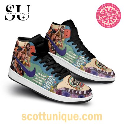Greta Van Fleet Pround Peaceful Army Member Air Jordan 1 High Top Sneaker -Soulcals.com