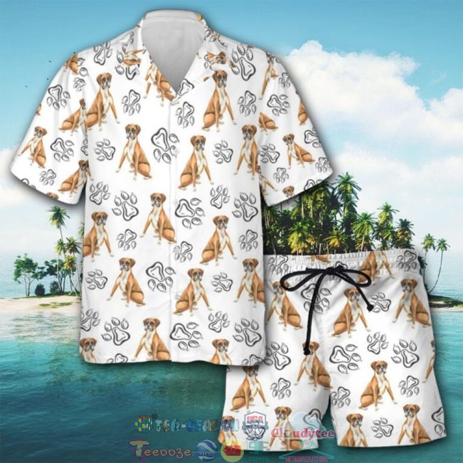 Boxer Cute Art Hawaiian Shirt And Shorts - Hot Sale 2025