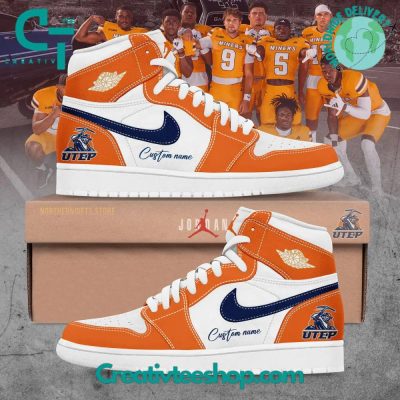 UTEP Miners Football Homecoming Threads Air Jordan 1 Sneaker - soulcals.com