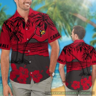 Louisville Cardinals Hibiscus Hawaiian Shirt Beach Short - Hot Sale 2025