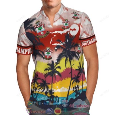 Southampton Fc Palm Tree Hawaiian Shirt Beach Shorts - Hot Sale 2025