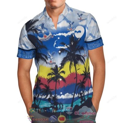 Crystal Palace Palm Tree Hawaiian Shirt Beach Shorts - Hot Sale 2025