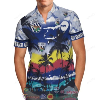 West Bromwich Albion Fc Palm Tree Hawaiian Shirt Beach Shorts - Hot Sale 2025