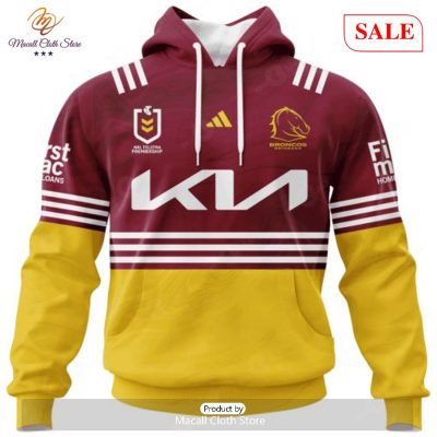 SALE NRL Personalized Brisbane Broncos Special Heritage 1 Design Hoodie Sweatshirt 3D -soulcals