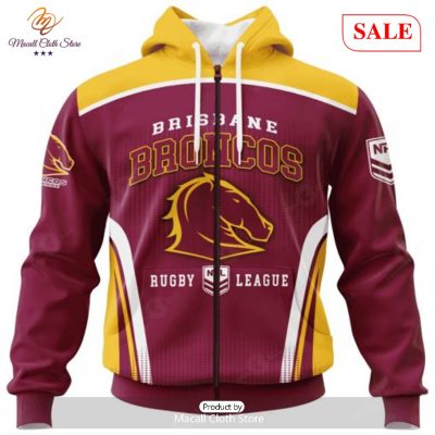 SALE NRL Personalized Brisbane Broncos Special Sideline Design Hoodie Sweatshirt 3D -soulcals