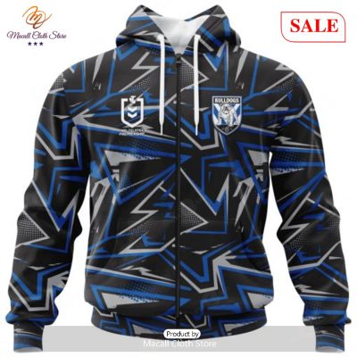 SALE NRL Personalized Canterbury-Bankstown Bulldogs Special Abstract Design Hoodie Sweatshirt 3D -soulcals