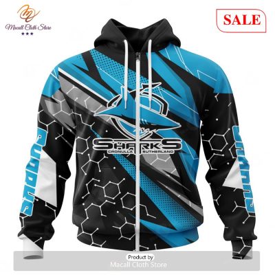 SALE NRL Personalized Cronulla-Sutherland Sharks Special Motocross Design Hoodie Sweatshirt 3D -soulcals
