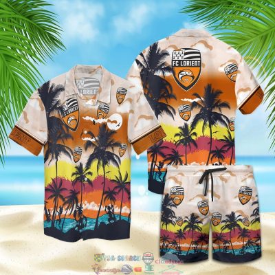 Lorient Fc Palm Tree Hawaiian Shirt Beach Shorts - Hot Sale 2025
