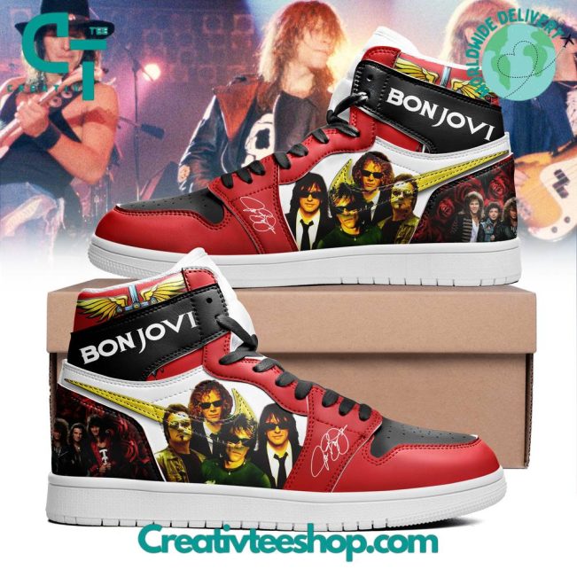 Bon Jovi Hard Rock Air Jordan 1 Sneaker - soulcals.com