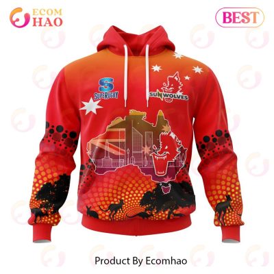 SUNWOLVES SUPER RUGBY Specialized Concepts For Australia's Day Kits 3D Hoodie -soulcals