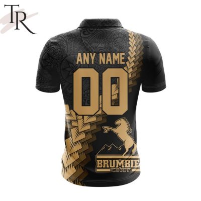 Super Rugby ACT Brumbies Special Black And Gold Polo Shirt - soulcals