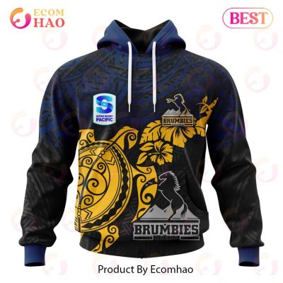 Super Rugby ACT Brumbies Special Polynesian Design 3D Hoodie -soulcals