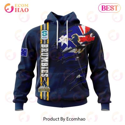 Super Rugby ACT Brumbies Specialized Jersey Concepts With National Flag 3D Hoodie -soulcals