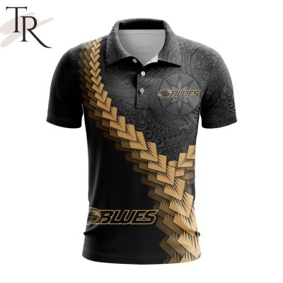 Super Rugby Auckland Blues Special Black And Gold Polo Shirt - soulcals