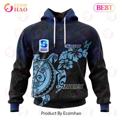 Super Rugby Auckland Blues Special Polynesian Design 3D Hoodie -soulcals