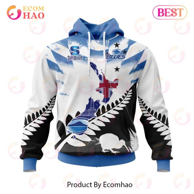 Super Rugby Auckland Blues Specialized Concepts For New Zealand Day Kits 3D Hoodie -soulcals
