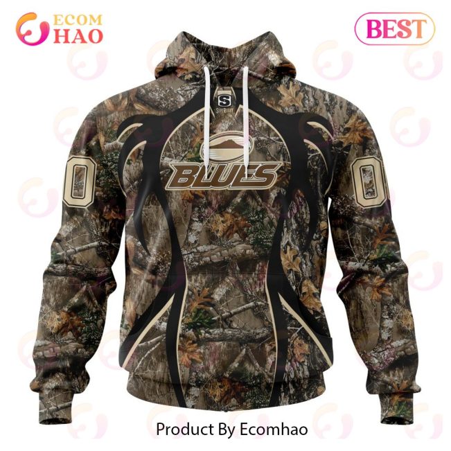 Super Rugby Auckland Blues Specialized Hunting Camo 3D Hoodie -soulcals