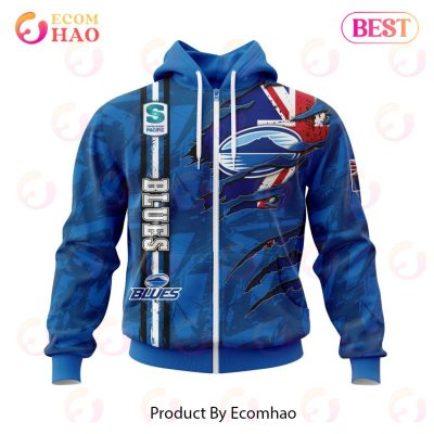 Super Rugby Auckland Blues Specialized Jersey Concepts With National Flag 3D Hoodie -soulcals