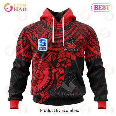 Super Rugby BNZ Crusaders Special Polynesian Design 3D Hoodie -soulcals
