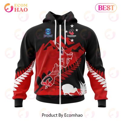 Super Rugby BNZ Crusaders Specialized Concepts For New Zealand Day Kits 3D Hoodie -soulcals