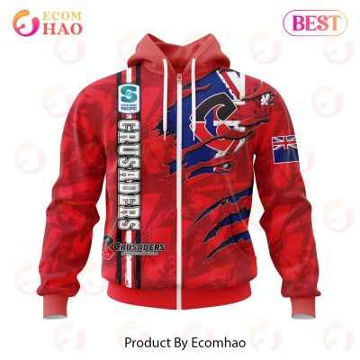 Super Rugby BNZ Crusaders Specialized Jersey Concepts With National Flag 3D Hoodie -soulcals
