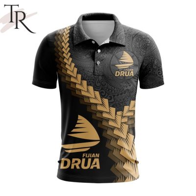 Super Rugby Fijian Drua Special Black And Gold Polo Shirt - soulcals