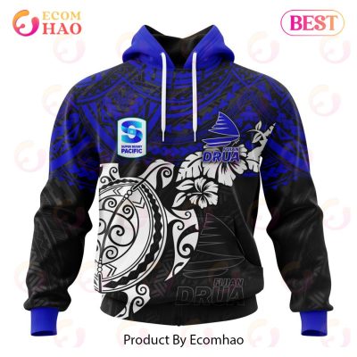 Super Rugby Fijian Drua Special Polynesian Design 3D Hoodie -soulcals