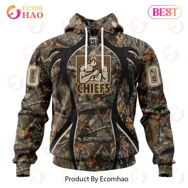 Super Rugby Gallagher Chiefs Specialized Hunting Camo 3D Hoodie -soulcals